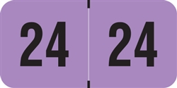 <b>Year Labels - Fluorescent Purple<br/>3/4"H x 1-1/2"W</b>