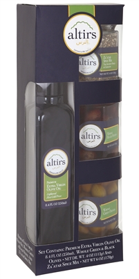 Combination Package Olive Oil, Za'atar, Green Olives and Black Olives