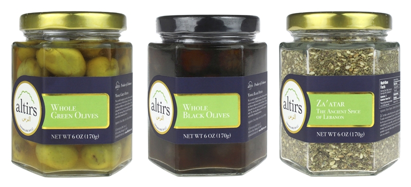 Combination Pack Green Olives, Black Olives and Za'atar