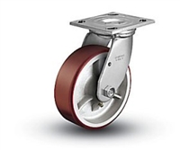 Heavy Duty Polyurethane on Cast Iron Swivel Caster