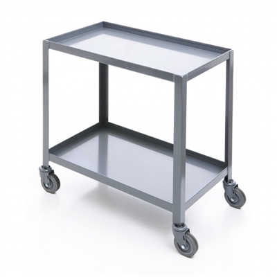 Steel 2 Shelf Cart 18X30: Four Swiveling Casters