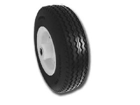 Flat Free Tire Asembly 2.80/2.50-4 with 2.25" Hub contains 3/4" Ball Bearings