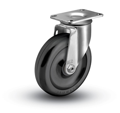 Medium Duty 3-1/2x1-1/4 Polyolefin Swivel Caster