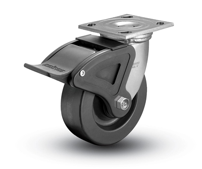 Heavy Duty 4x2 Phenolic Swivel Caster with Total Caster Brake