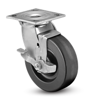 Heavy Duty 5X2 Phenolic Swivel Caster with Top Lock Brake