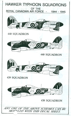 Arrow Graphics G-7-48 - Hawker Typhoon Squadrons of the Royal Canadian Air Force