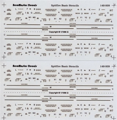 AeroMaster 148-009 - Spitfire Stencils