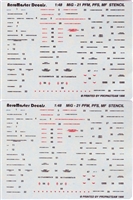 AeroMaster 148-012 - MiG-21 Stencils