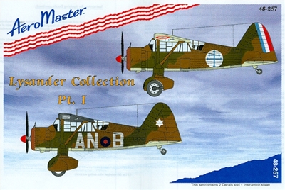 AeroMaster 48-257 Lysander Collection, Part I