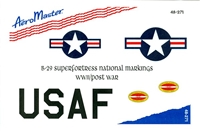 AeroMaster 48-271 B-29 Superfortress National Markings (WWII/Post War)