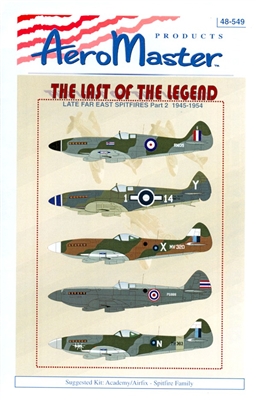 AeroMaster 48-549 The Last of the Legend, Late Far East Spitfires Part 2, 1945-1954