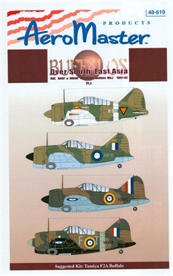 AeroMaster 48-619 - Buffalos over South East Asia, Part I (RAF, RAAF & RNZAF Brewster Buffalo Mk I, 1941-42)