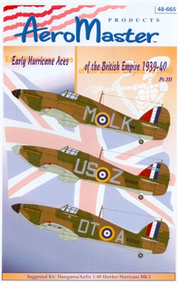 AeroMaster 48-665 Early Hurricane Aces of the British Empire 1939-40, Part III