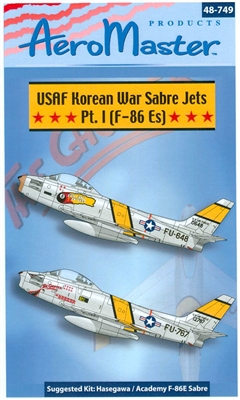 AeroMaster 48-749 - USAF Korean War Sabre Jets, Part I (F-86 Es)