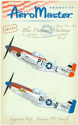 AeroMaster 48-772 - Blue Diamond Mustangs, 356 F.G., Part 2 (Fancy Nose Art)