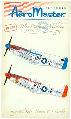 AeroMaster 48-773 - Blue Diamond Mustangs, 356 F.G., Part 3 (Fancy Nose Art)