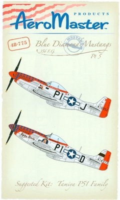 AeroMaster 48-775 - Blue Diamond Mustangs, 356 F.G., Part 5 (Fancy Nose Art)