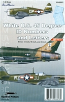 AeroMaster 48-803 - White U.S. 45 Degree ID Numbers and Letters (8-inch, 12-inch, 18-inch, and 24-inch)