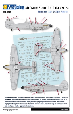 Aviaeology AOD48S07 - Hurricane Airframe Stencil / Data Series (Part 2)