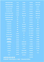 Archer AR32009W - Generic Grumman Style Data Stencils (White)