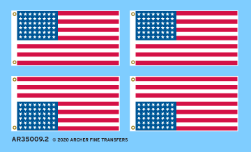 Archer AR35009.2 - Fabric Texture U.S. 48-star Flags