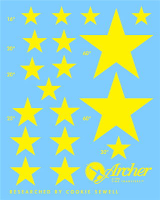 Archer AR35022Y - Stars for Shermans (Yellow)