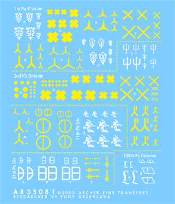 Archer AR35081 - German Heer Division Insignias (2-color)