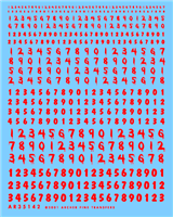 Archer AR35142R - Generic Hand Lettered Numbers (red)