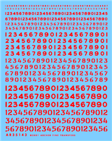 Archer AR35143R - Generic Stencil Style and Non-Stencil Style Numbers (red)