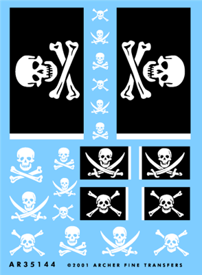 Archer AR35144 - Jolly Roger Flags and Skull and Crossbones Insignias