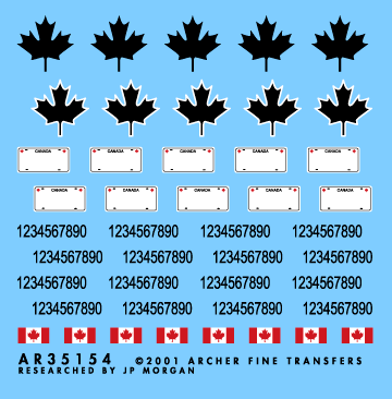 Archer AR35154 - Modern Canadian License Plates