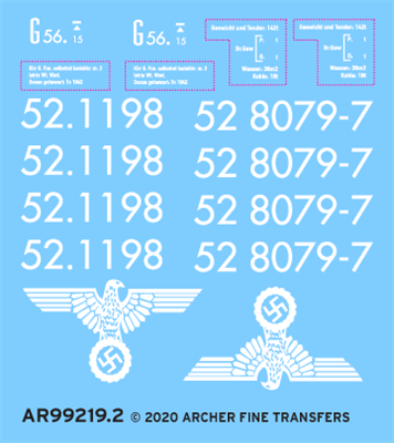 Archer AR35219.2 - BR-52 Kriegslokomotive Markings (1/35)