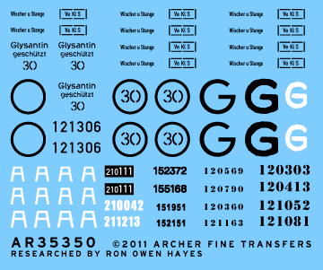 Archer AR35350 - Panther Ausf. D, A and G Exterior Stencils