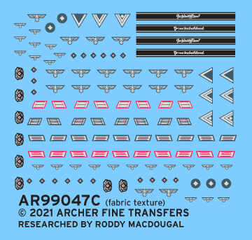 Archer AR99047C - German Early War Uniform Patches for Artillery Troops (1/35)