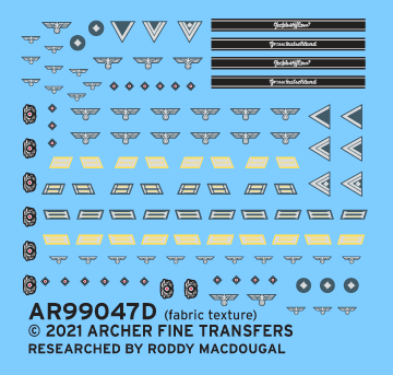 Archer AR99047D - German Early War Uniform Patches for Non-armor Reconnaissance Troops (1/35)