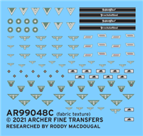 Archer AR99048C - German Late War Uniform Patches for Artillery Troops (1/35)