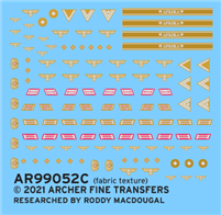 Archer AR99052C - Afrika Korps Heer Uniform Patches for Artillery Troops (1/35)