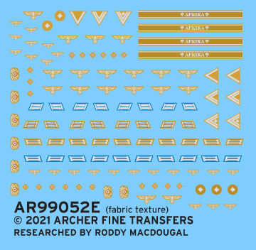 Archer AR99052E - Afrika Korps Heer Uniform Patches for Medical Personnel (1/35)