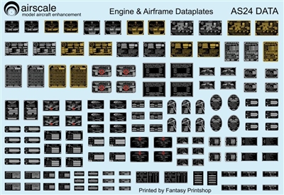 AirScale 24-DATA - Metallic Engine & Airframe Dataplates