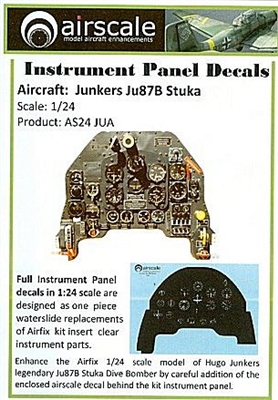 AirScale 24-JUA - Junkers Ju87B Stuka Instrument Panel Decals