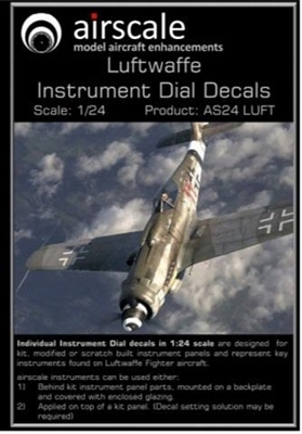 AirScale 24-LUFT - WW2 Luftwaffe Instrument Dial Decals