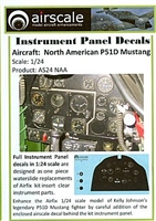 AirScale 24-NAA - North American P51D Mustang Instrument Panel Decals