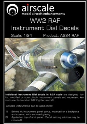 AirScale 24-RAF - WW 2 RAF Instrument Dial Decals