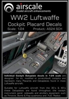 AirScale 24-SCH - WWII Luftwaffe Cockpit Placards