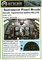 AirScale 24-SPA - Supermarine Spitfire Mk 1/Vb Instrument Panel Decals