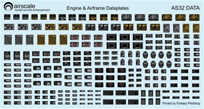 AirScale 32-DATA - Metallic Engine & Airframe Dataplates