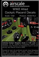 AirScale 32-PLA - WW2 Allied Cockpit Placards