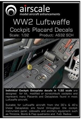 AirScale 32-SCH - WW2 Luftwaffe Cockpit Placards