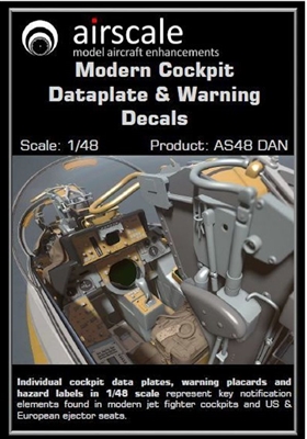 AirScale 48-DAN - Modern Cockpit Dataplate & Warning Decals