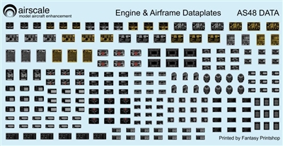 AirScale 48-DATA - Metallic Engine & Airframe Dataplates